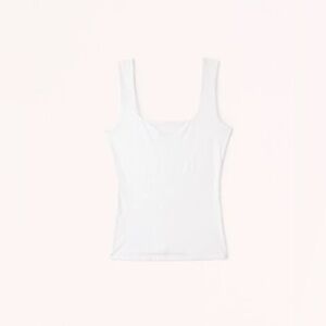 Abercrombie white square neck tank top